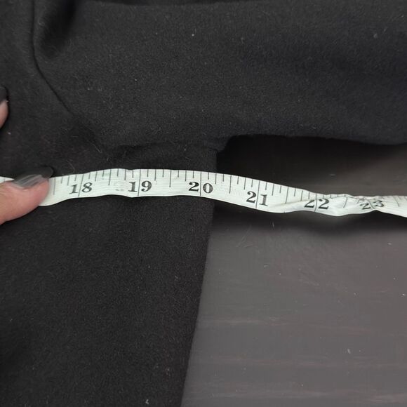 Calvin Klein Women’s Black Wool-Blend Coat (55% Wool)Mid-Length Purple Lining 10 - Picture 5 of 14